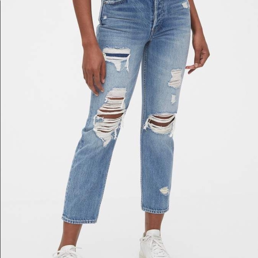 Gap destructed jeans